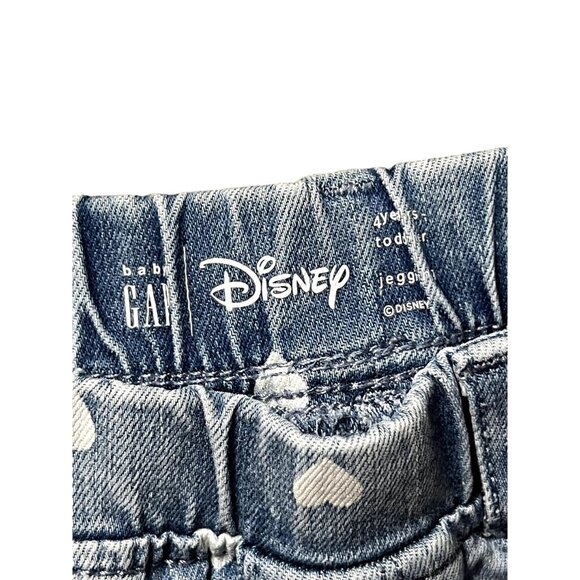 Baby GAP Disney Mickey Minnie Mouse Embroidered Jeggings light washGirls Size 4 - Picture 5 of 5
